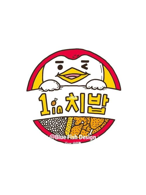 logo设计|原创1人炸鸡饭卡通角色型餐饮快餐